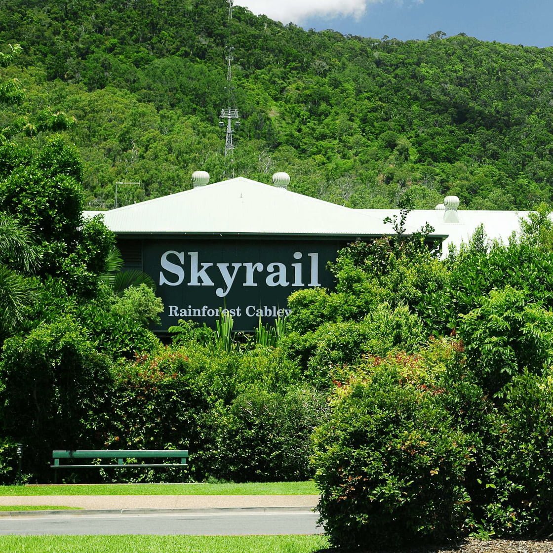 Skyrails main entrance and carpark at Smithfield 