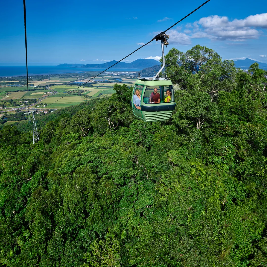 Skyrail gondola gliding over the Wet Tropics World Heritage area