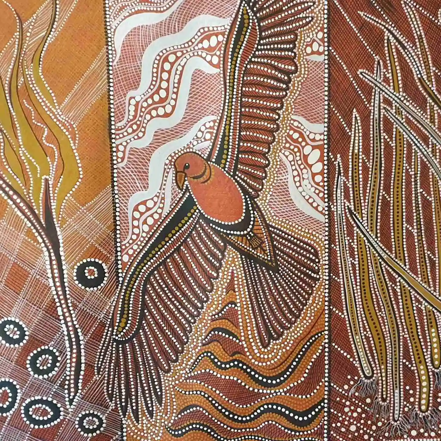 Artist Connie Rovina's Fire Hawks Cape York art