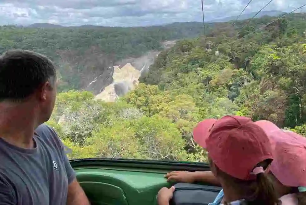 Thar she blows - an amazing view of Barron Falls from in Skyrail's gondola by Tropical Mama